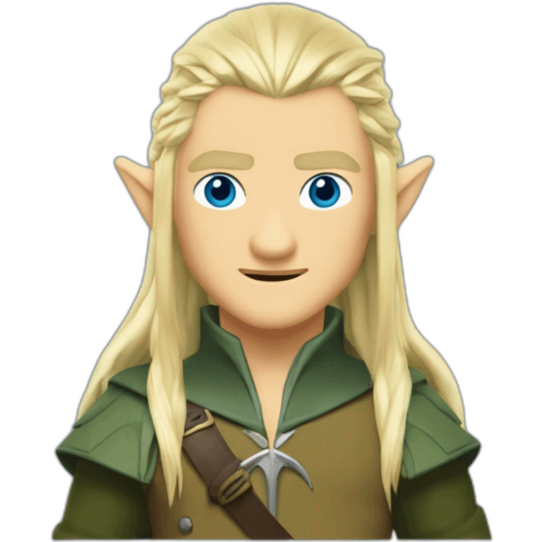 Legolas avec une elfe blonde aux yeux bleus emoji