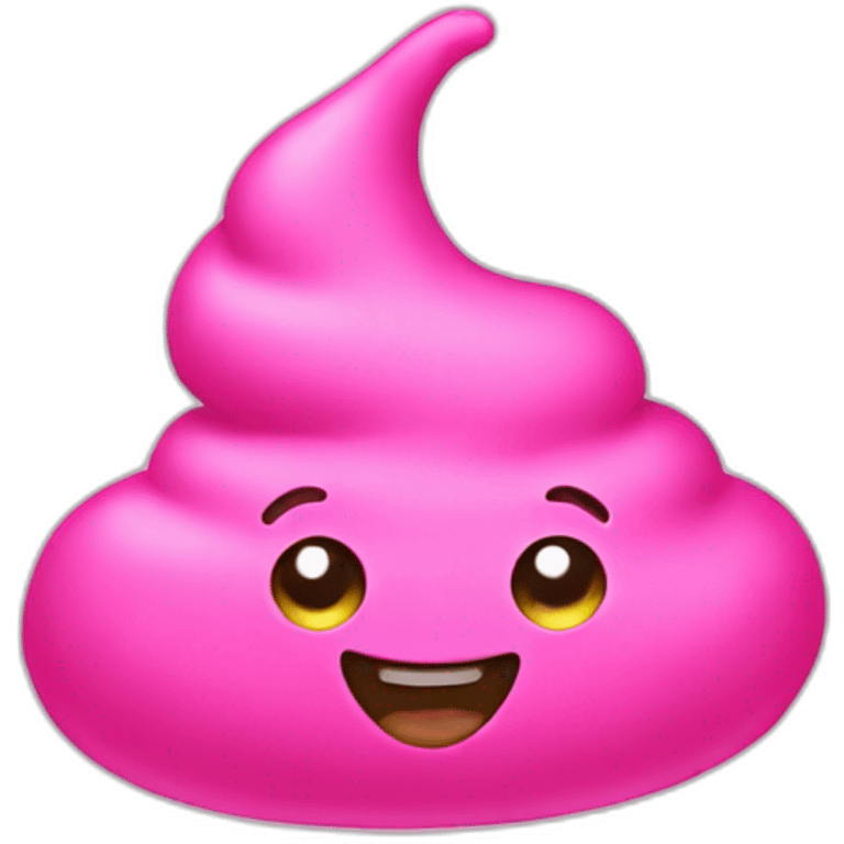 Pink poop emoji