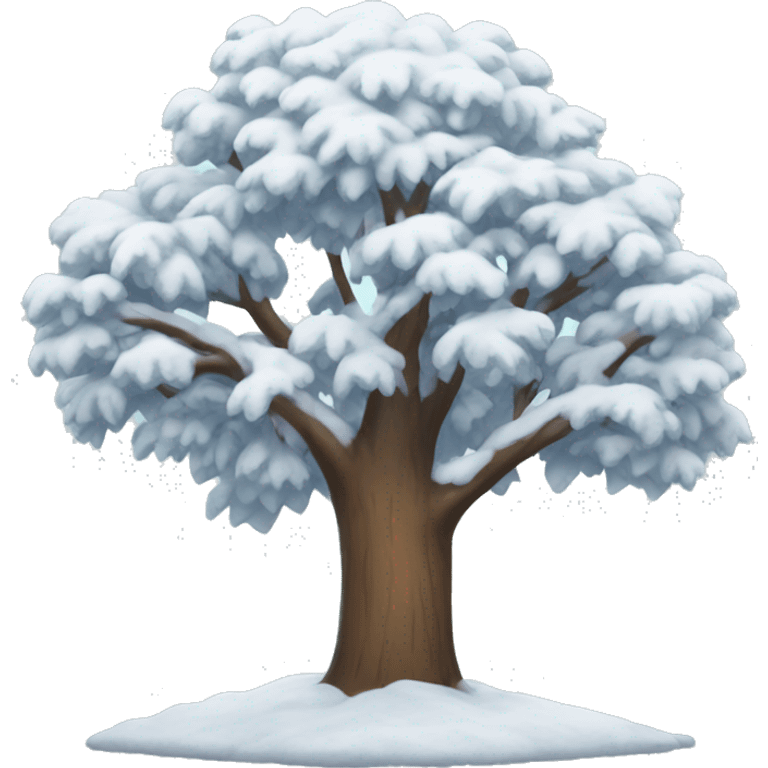 Snowy tree emoji