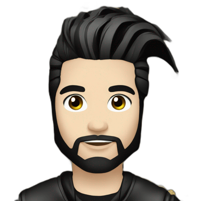 Bill Kaulitz Black highlights emoji