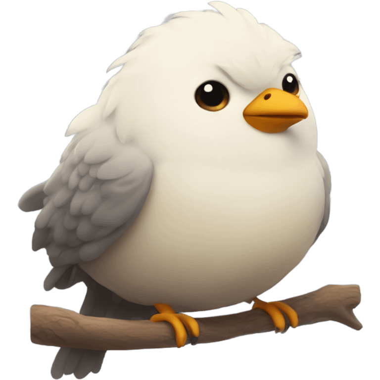 chubby fluffy bird emoji