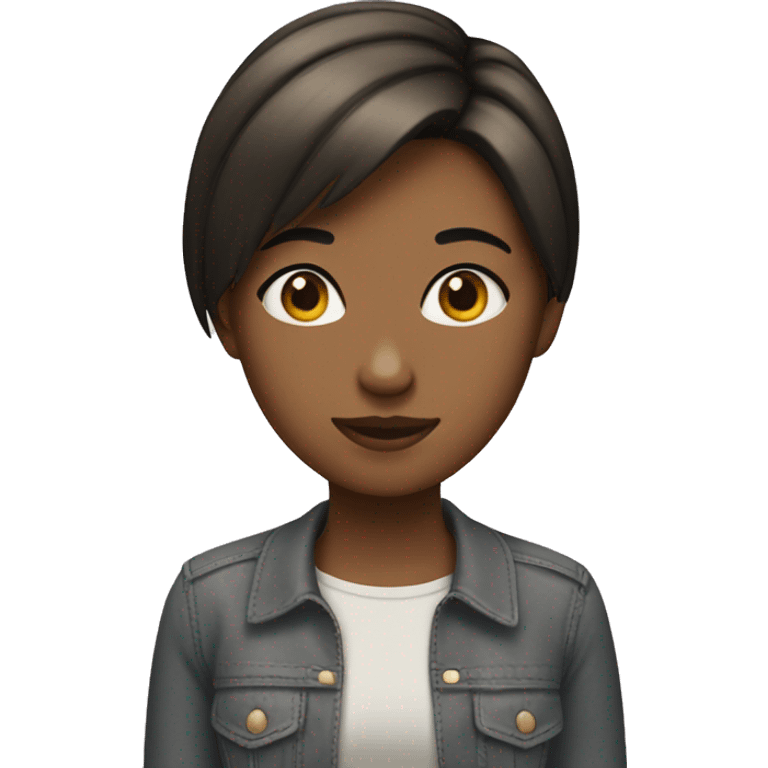 Girl with bob cut emoji