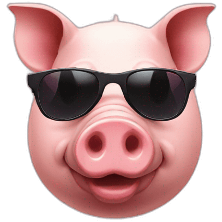 a pig with sunglasses emoji