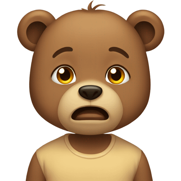 Crying bear emoji