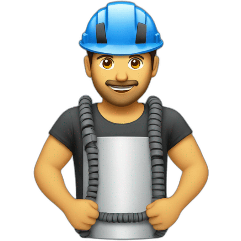 DevOps engineer with server cable emoji