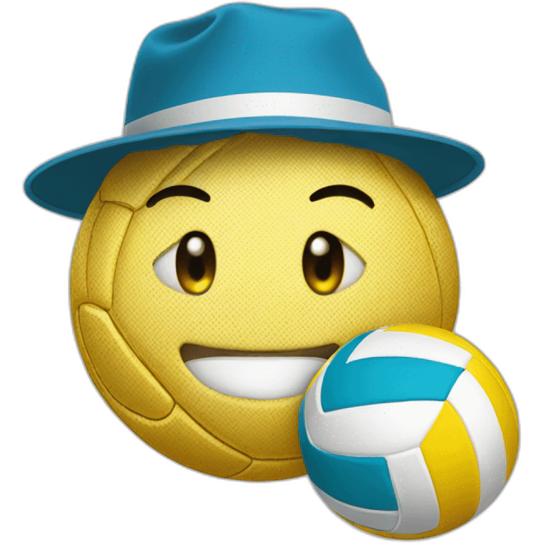 volleyball with coya hat emoji