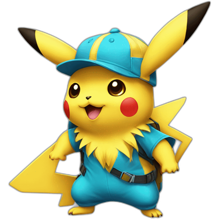 Pikachu avec des samba emoji