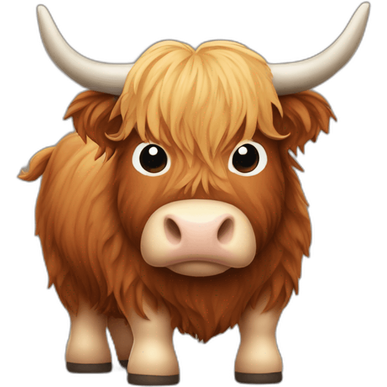 Fatty scottish highland cow emoji