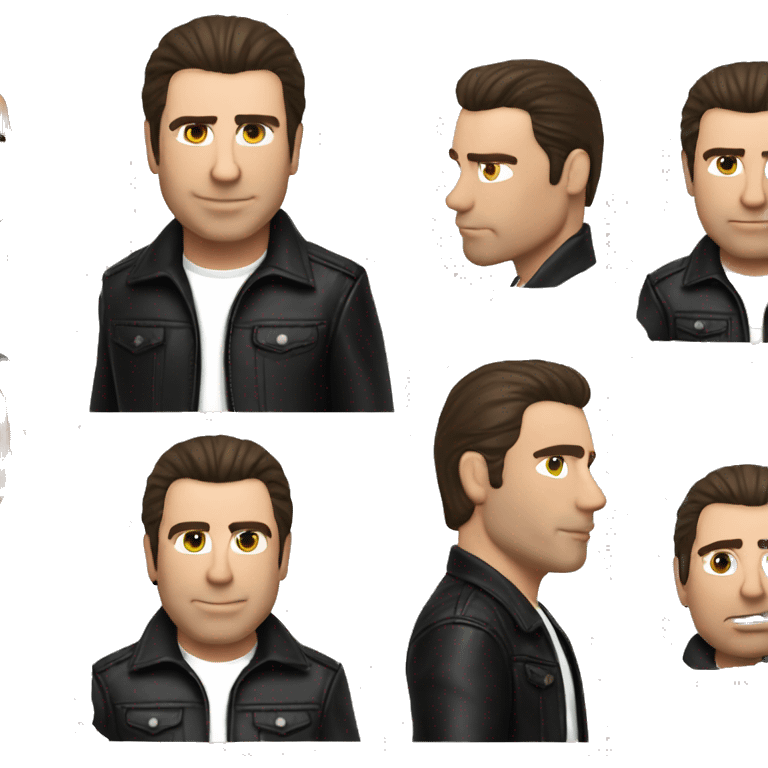 John travolta in leather jacket emoji