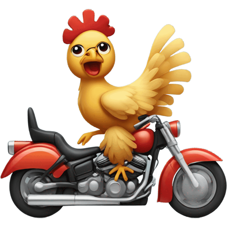 chicken on motorcycle emoji