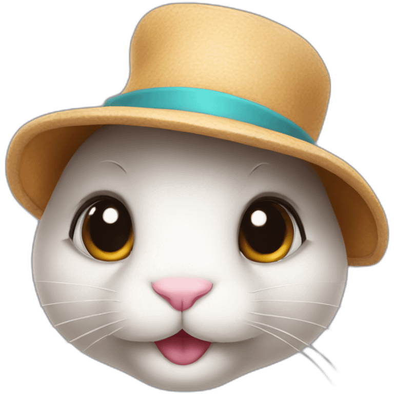 bunny in a hat emoji