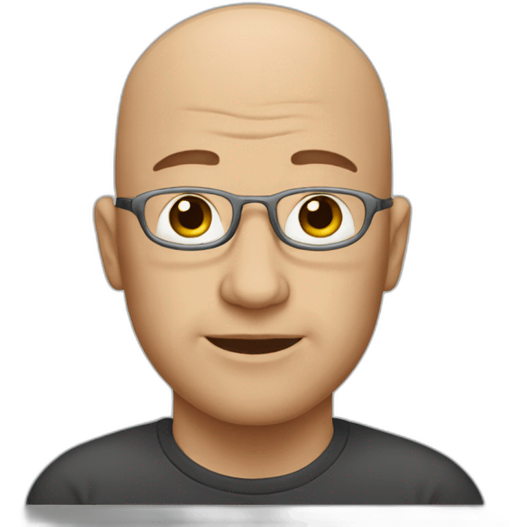 Almost bald man emoji