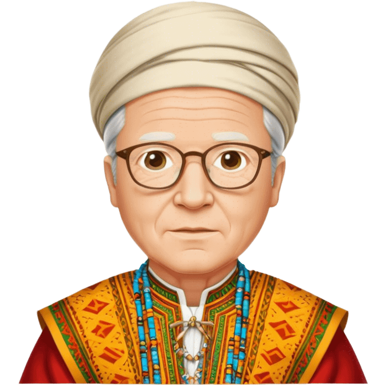 Jean-marie lepen in traditional African clothing  emoji