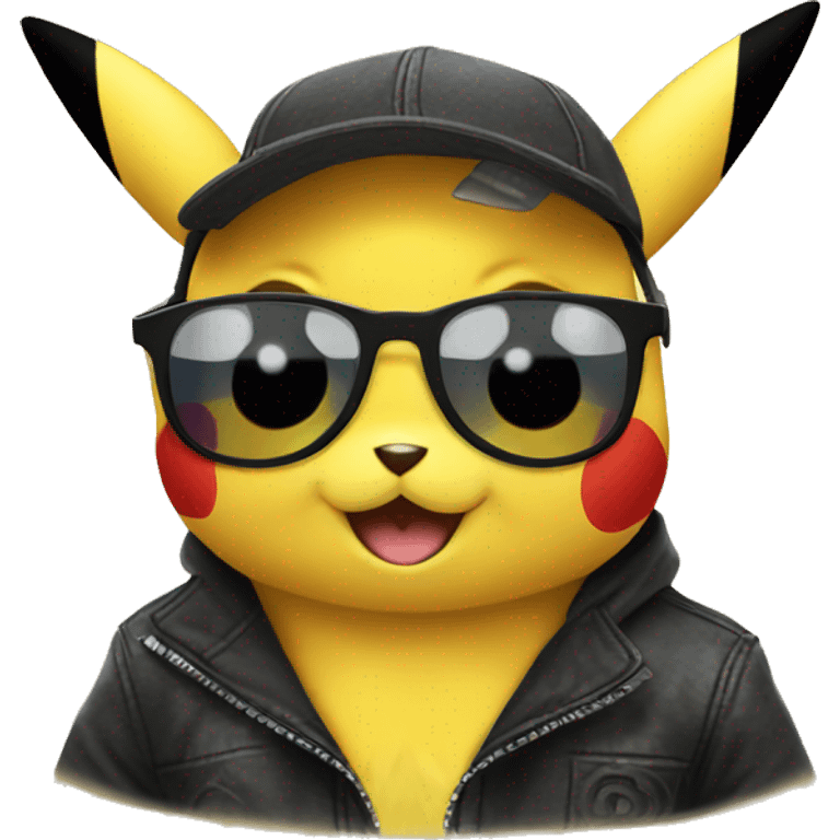 Pikachu with sunglasses  emoji