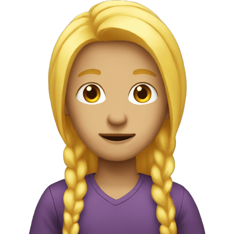 person with long yellow hair emoji