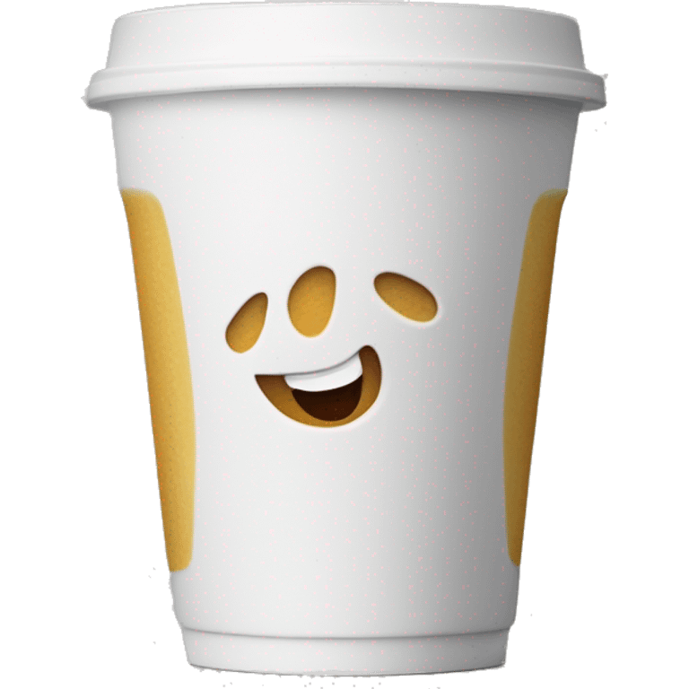 styrofoam cup sitting in another styrofoam cup emoji