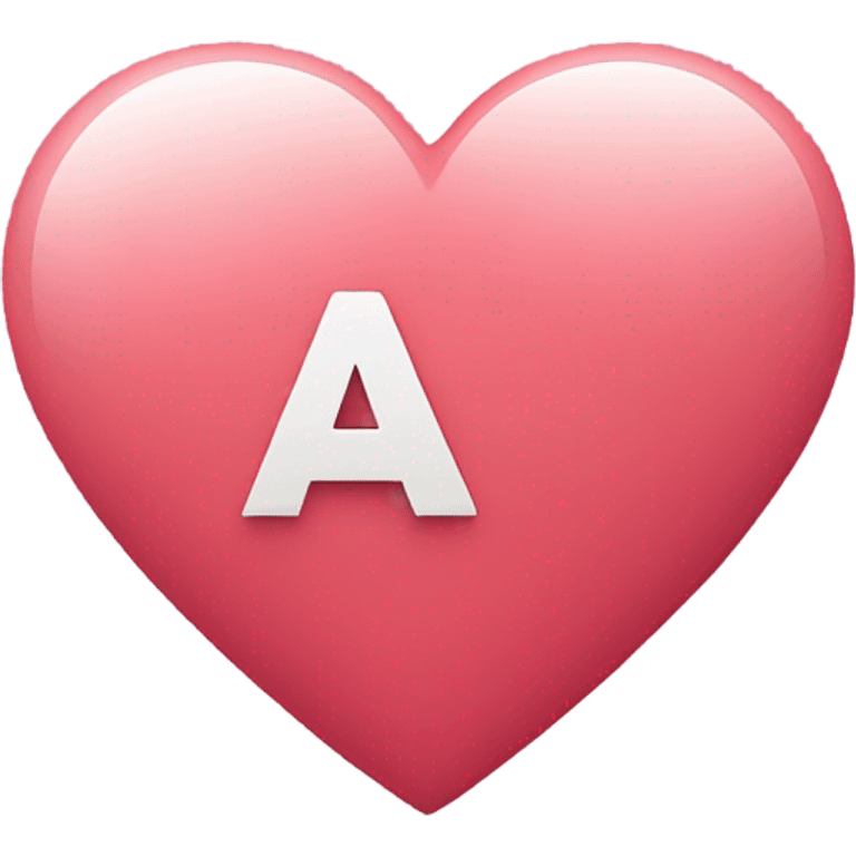 Heart with the letter a in it emoji