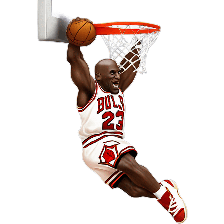 Michael Jordan dunking on LeBron James emoji