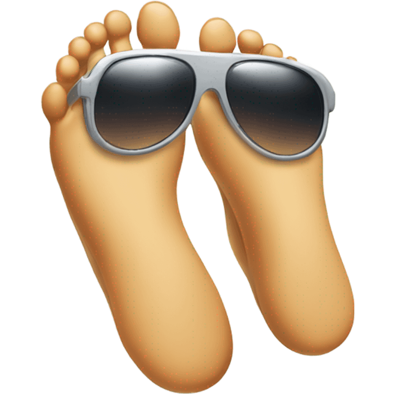 Feet with sunglasses emoji