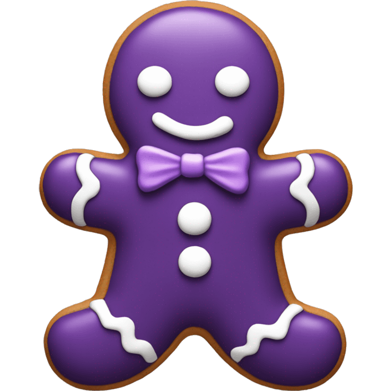 Purple gingerbread man emoji