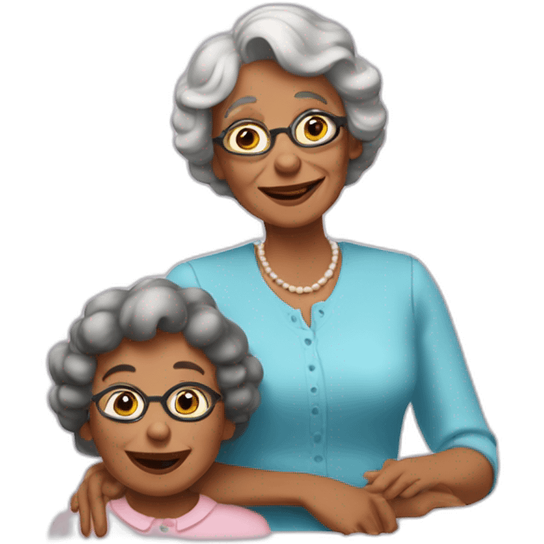 Mamie et sa fille emoji