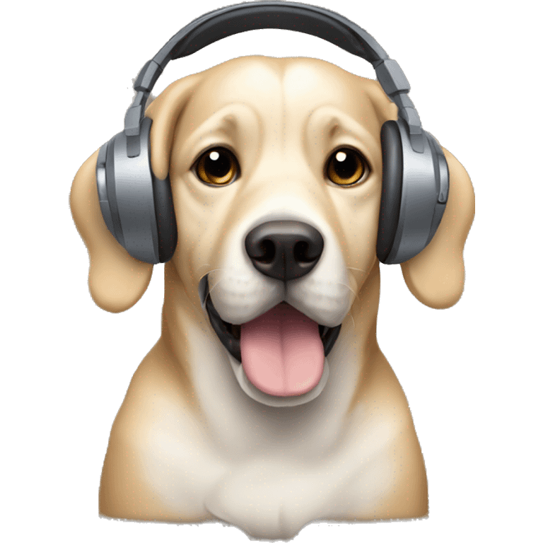 Dog in headphones emoji