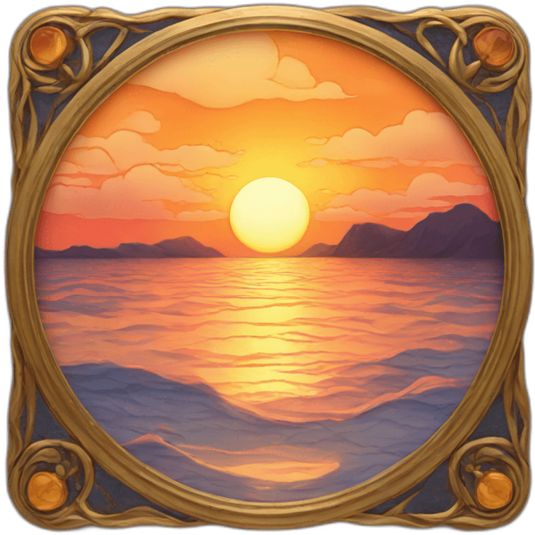 sunset,-art-nouveau emoji