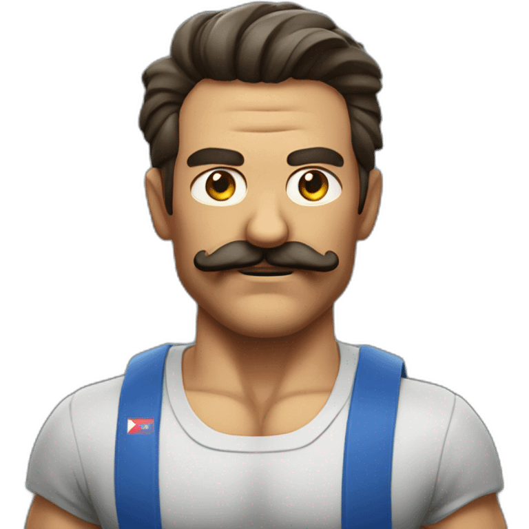 Muscle mustache expressive Cuban man emoji