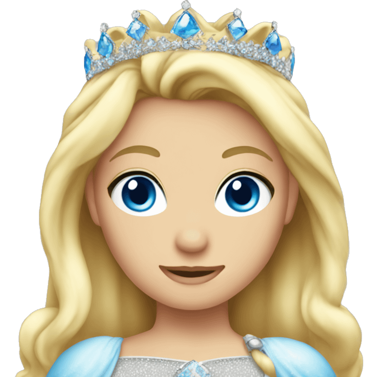 blonde blue eyes princess wearing tiara  emoji