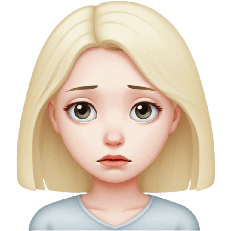 sad girl emoji