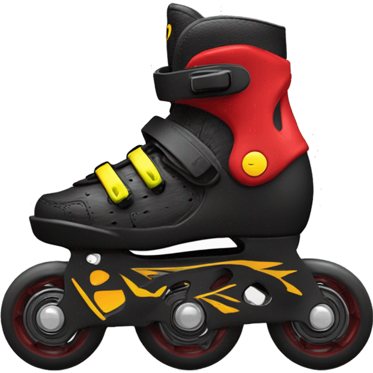 a black rollerblade inline skate, the model called "TWISTER XT" emoji