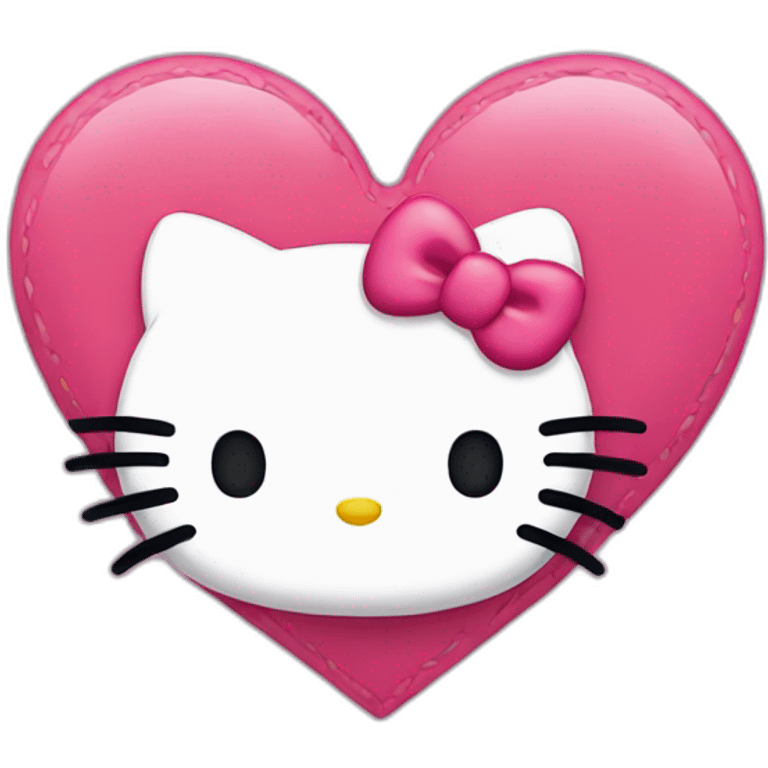 Hello Kitty heart emoji