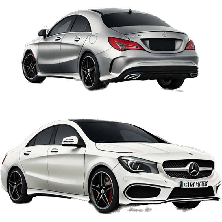 mercedes cla black  emoji