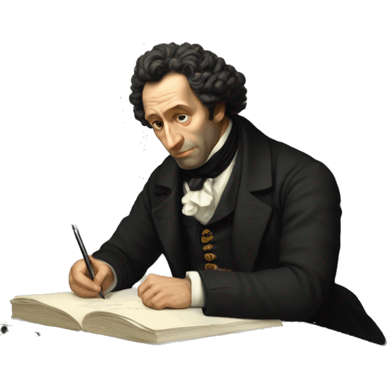 Pushkin writing  emoji