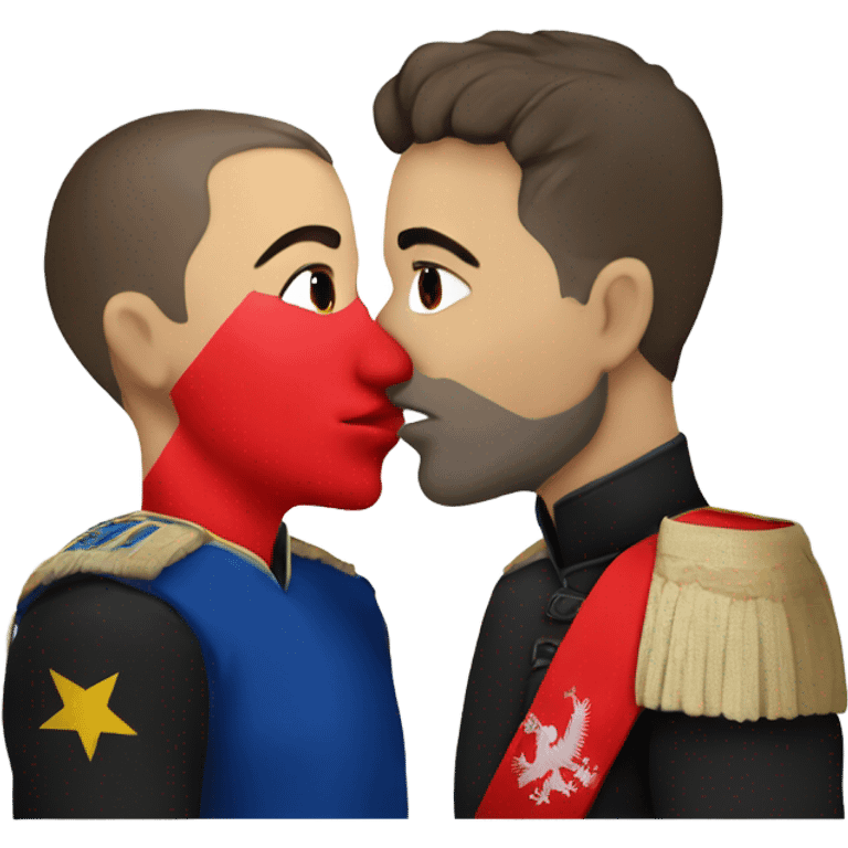 Albania and Kosovo Kissing emoji