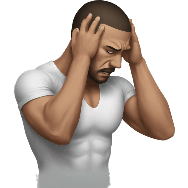 mma fighter holding his head in pain emoji