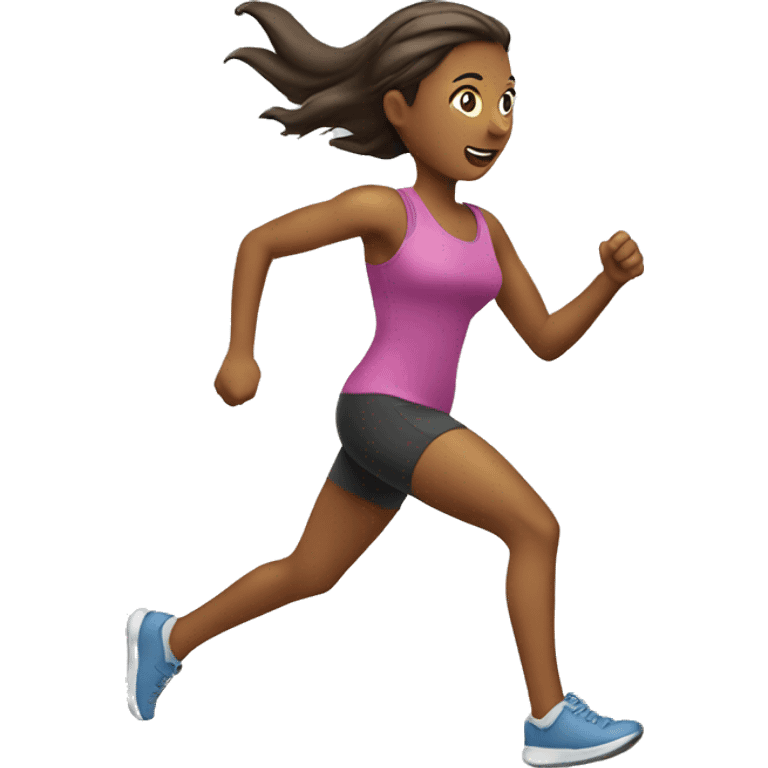 female running emoji running to the right  emoji