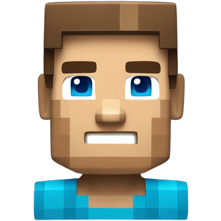 Minecraft Steve head emoji