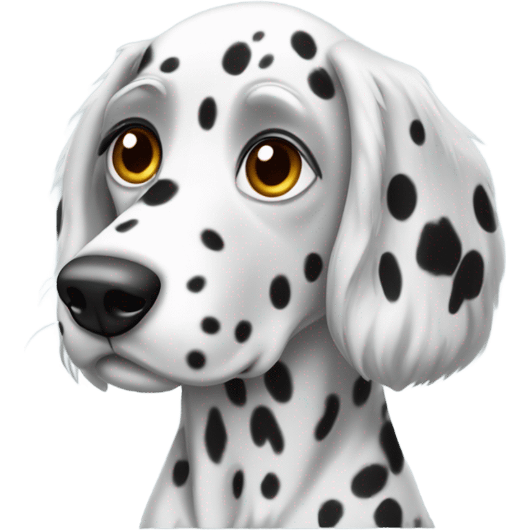 Long hair Dalmatian emoji