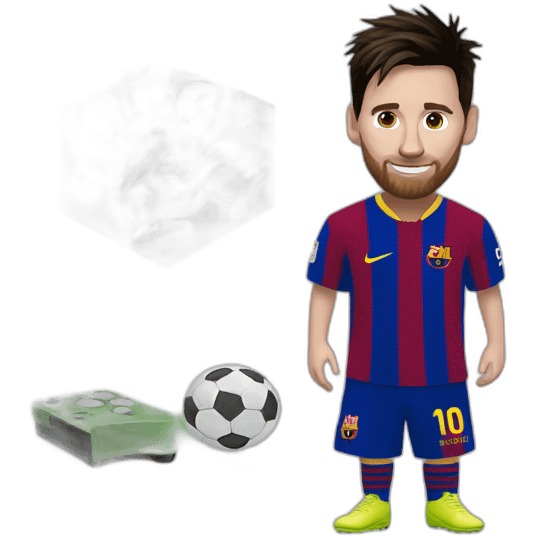 Messi loves xbox emoji