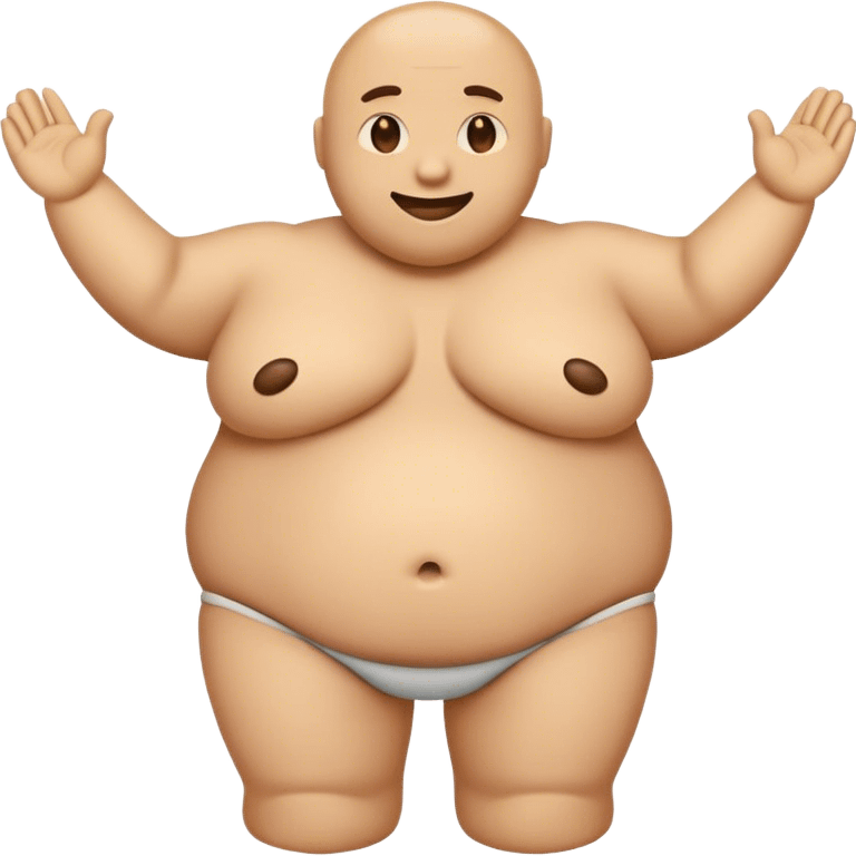 Emoji with bellybutton and big belly no eyes or head but hands  emoji