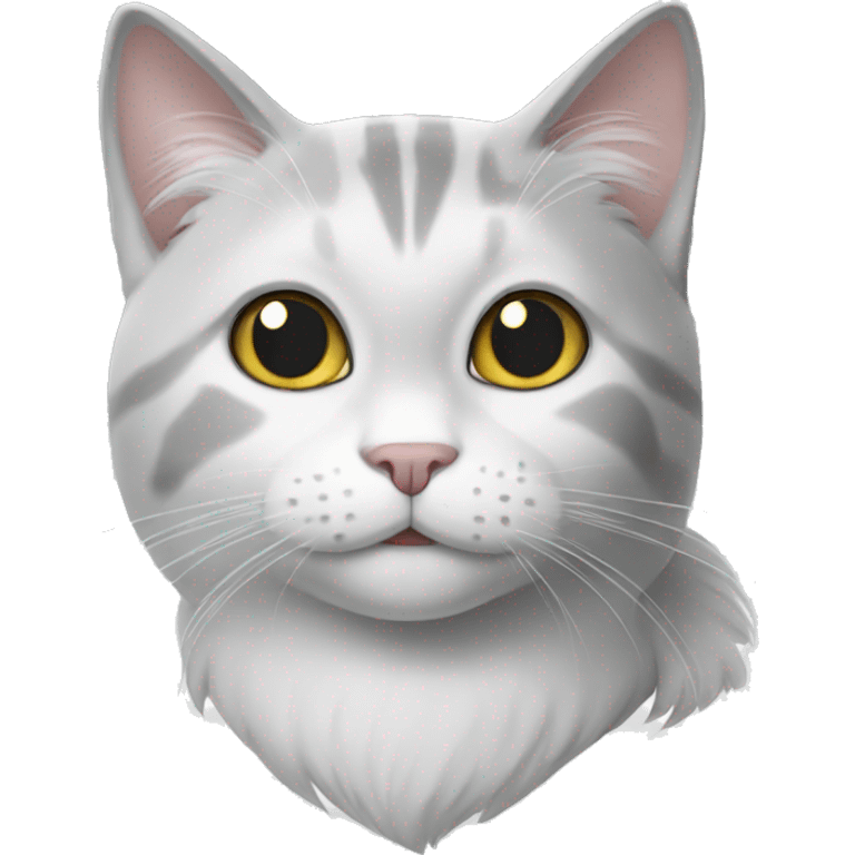 White and grey cat  emoji