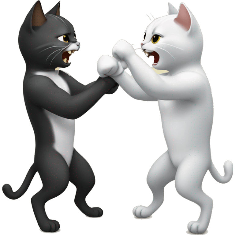 cats fighting emoji