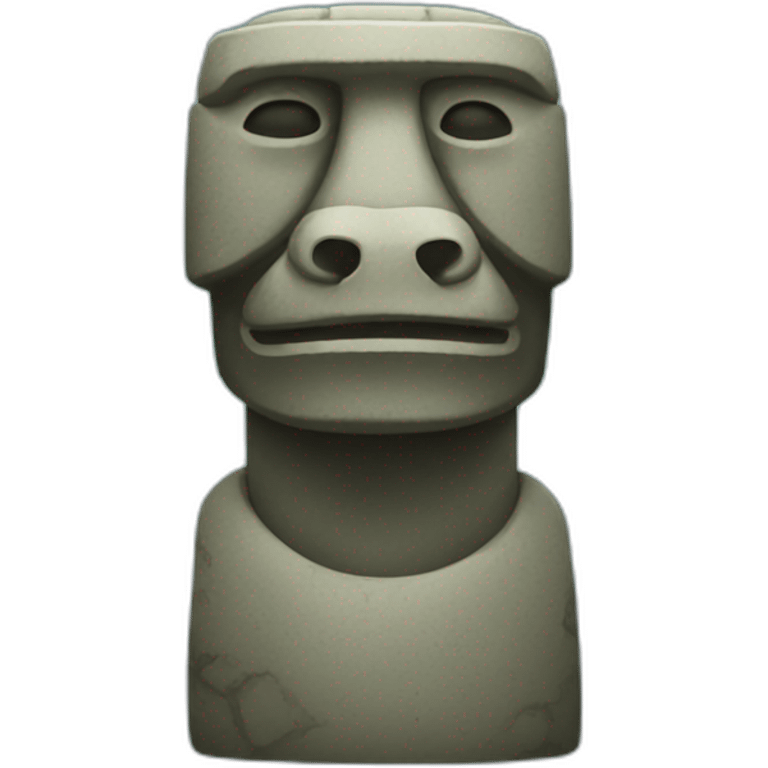 Moai statue that is a lizard emoji