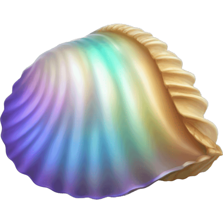 Iridescent clamshell  emoji