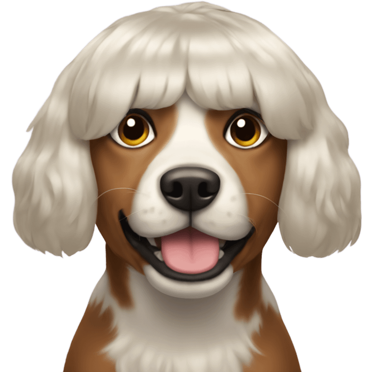 dog with wig emoji