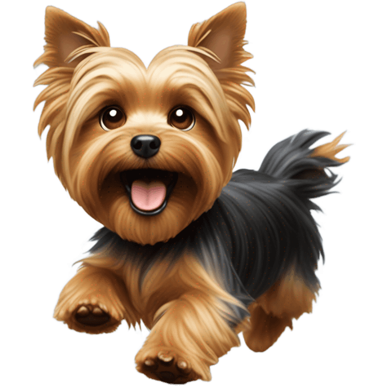 Yorkie playing football emoji