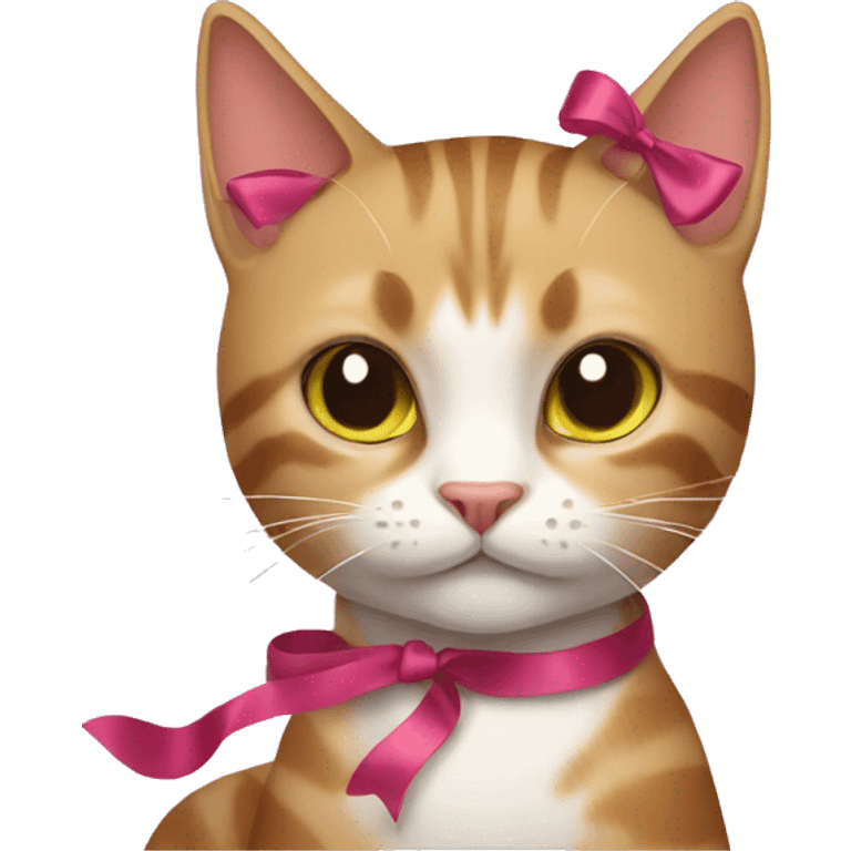 Cat with ribbon emoji