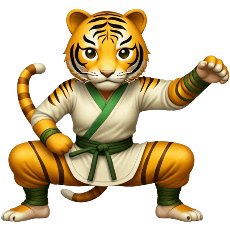 Cinematic Realistic Crouching Tiger, Hidden Dragon Pop Culture Emoji, showcasing a mystical portrayal of ancient martial arts rendered with dynamic textures and epic lighting. emoji