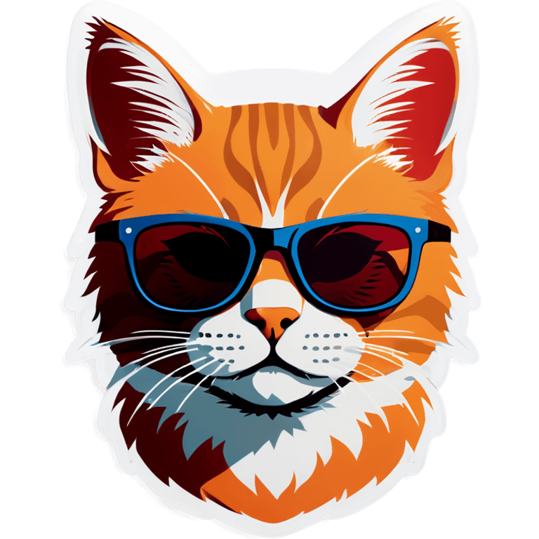 Cat with sunglasses emoji